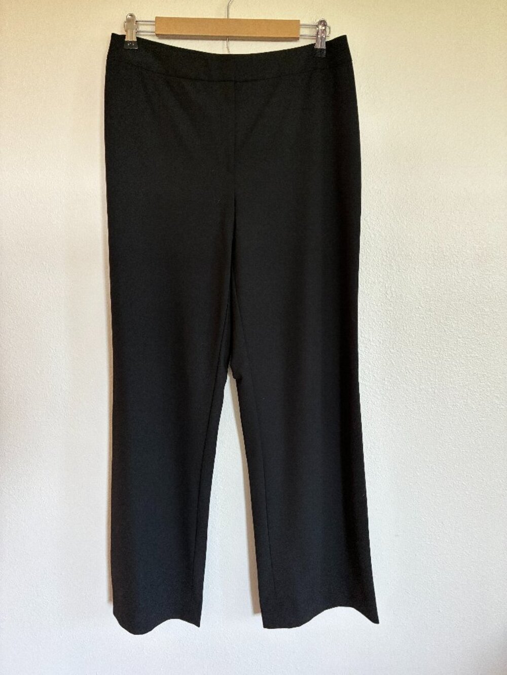 Lafayette 148 Dress Pants Black Wide Leg Wool Trousers Career Office